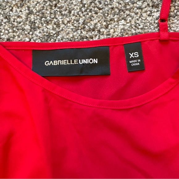 Gabrielle Union Red Mini Slip Dress Model Off Duty size xs - Picture 6 of 8